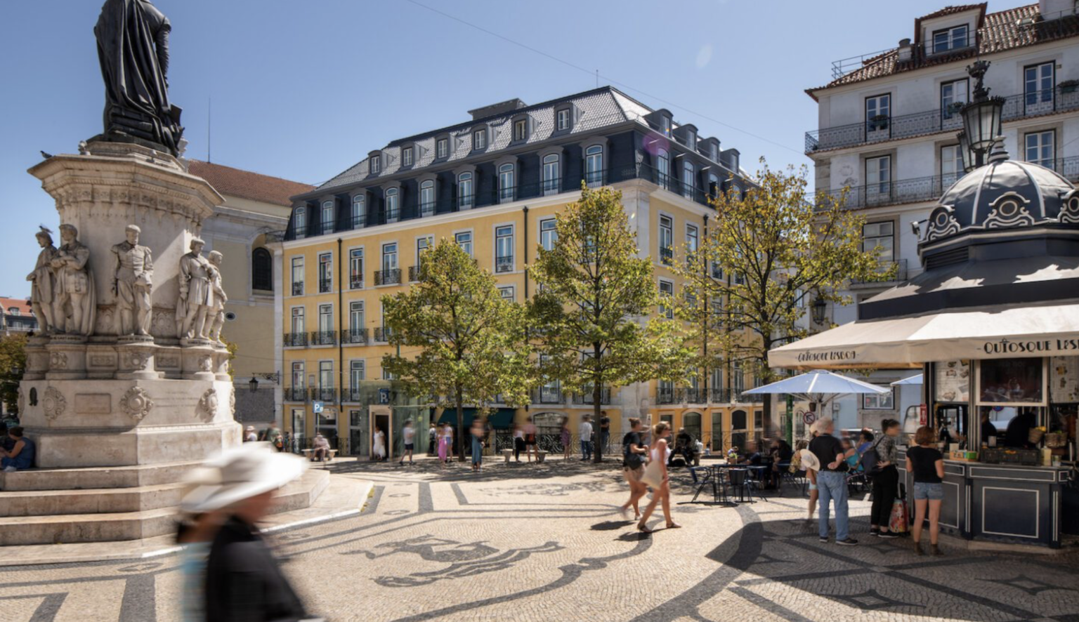 Up on the roof at the best hotel in the 'world's most romantic city'. Which is Lisbon, apparently.